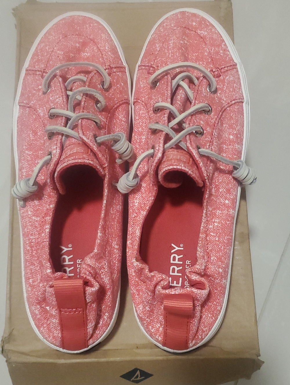 Sperry Coral Marbled Slip-On Sneakers